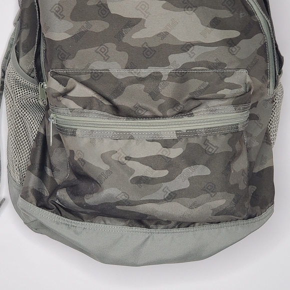 Victoria's Secret Campus Backpack Green Camo Print Roomy Padded Straps Carry All - Picture 3 of 16